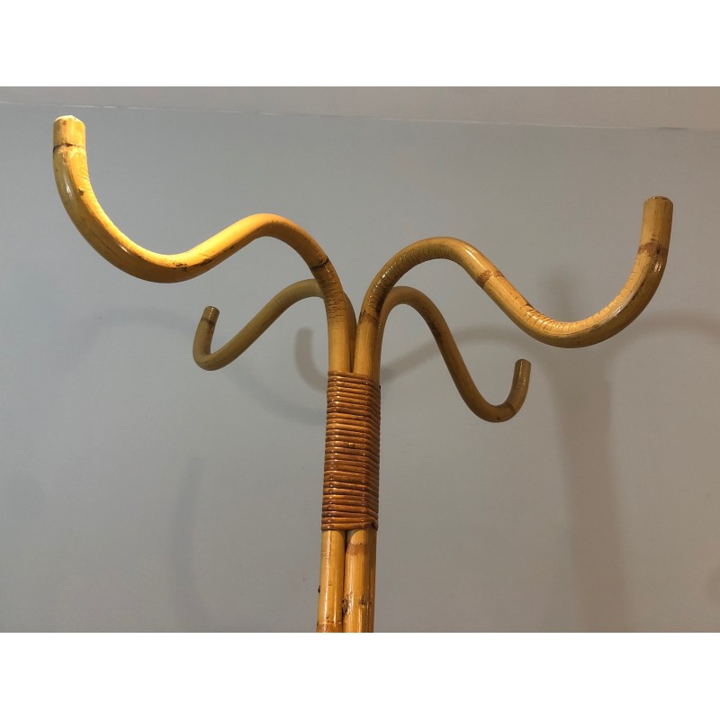 Rattan Coat Rack on Stand