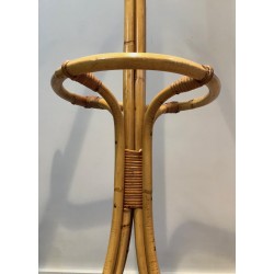 Rattan Coat Rack on Stand