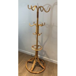 Rattan Coat Rack on Stand