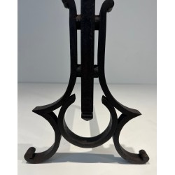 Pair of Modernist Wrought Iron Andirons