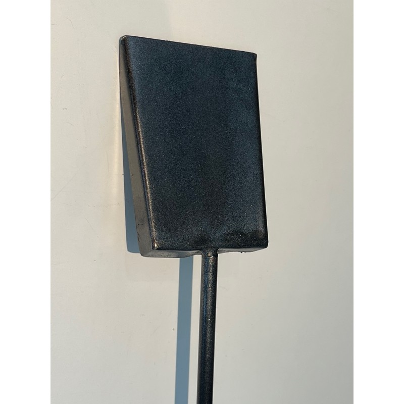 Brass and Lacquered Metal Fireplace Tools on Stand with Duck Decoration