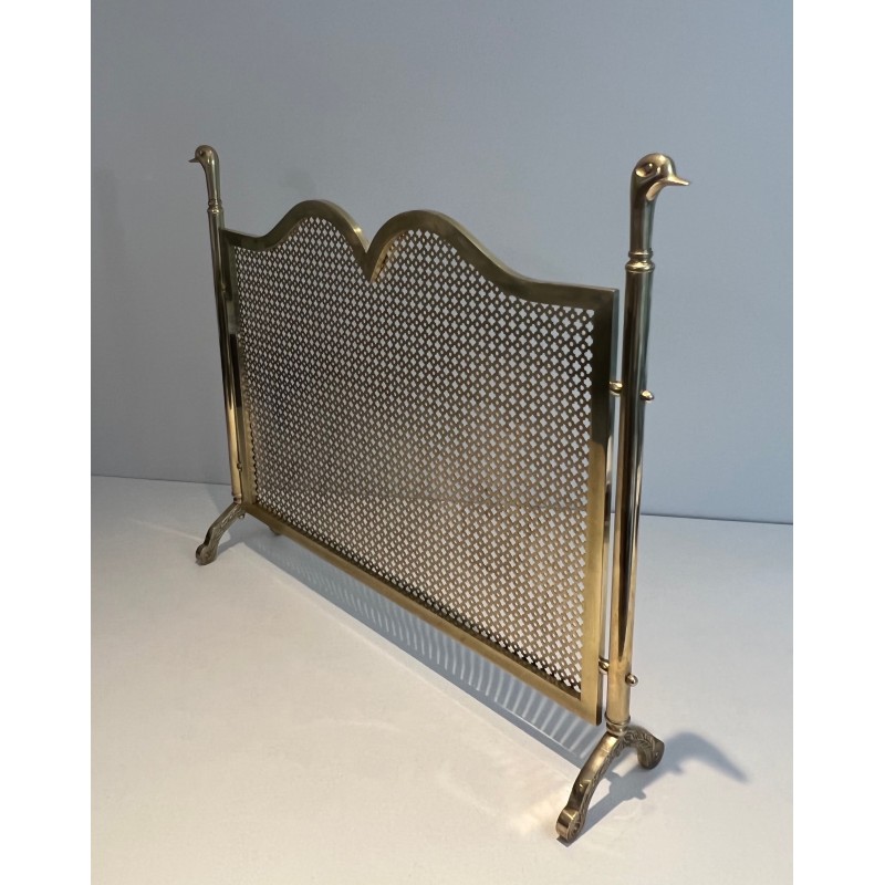 Pare-Feu Aux Têtes de Canards en Laiton