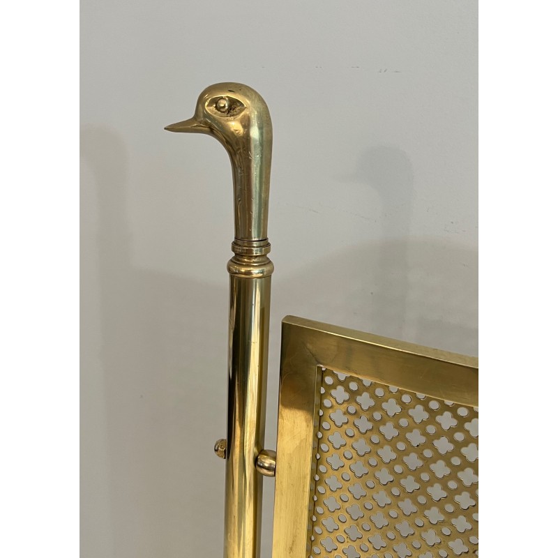 Pare-Feu Aux Têtes de Canards en Laiton