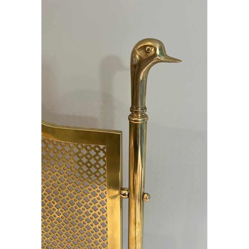 Pare-Feu Aux Têtes de Canards en Laiton