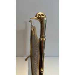 Pare-Feu Aux Têtes de Canards en Laiton