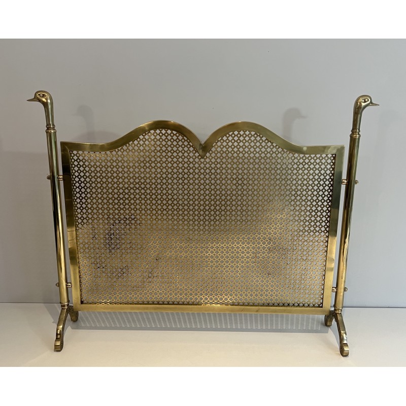 Pare-Feu Aux Têtes de Canards en Laiton