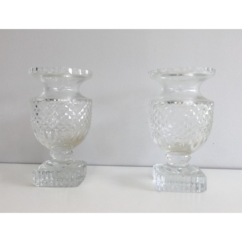Pair of Medici-Style Crystal Vases