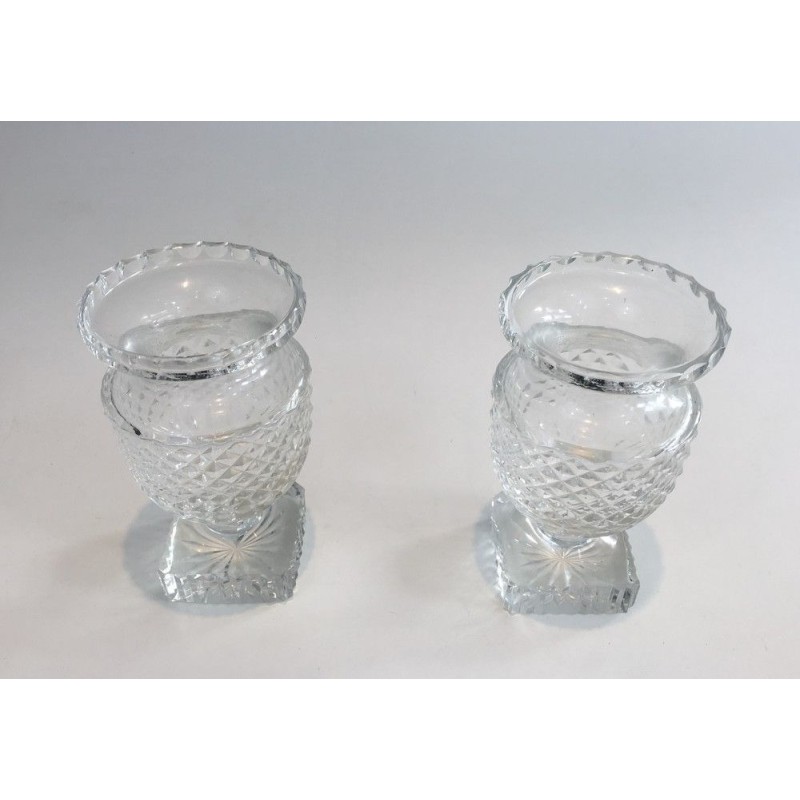 Pair of Medici-Style Crystal Vases