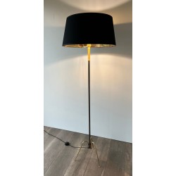 Lampadaire Design en Laiton et Patine Canon de Fusil, Travail Français, vers 1960