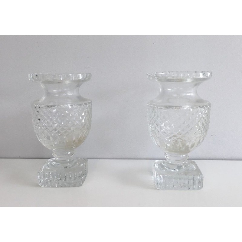 Paire de Vases Médicis en Cristal