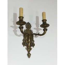 Pair of French Bronze Wall Sconces, circa 1920