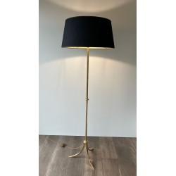 Neoclassical Brass Floor Lamp by Maison Jansen, French Work, circa 1940