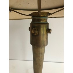 Art Déco Patinated Brass Desk Lamp, Manner of Jacques Quinet or Maison Perzel
