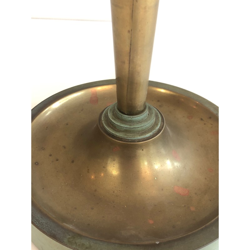 Art Déco Patinated Brass Desk Lamp, Manner of Jacques Quinet or Maison Perzel