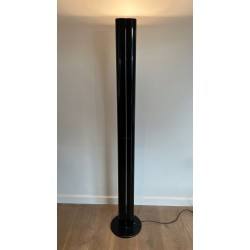 Lampadaire Hallogène Modèle Megaron en Métal Laqué Noir signé Gianfranco Frattini