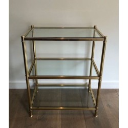 Three-Tier Brass Console
