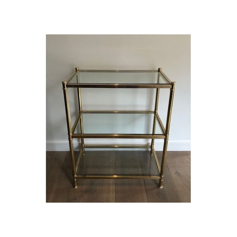 Three-Tier Brass Console