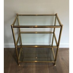 Three-Tier Brass Console
