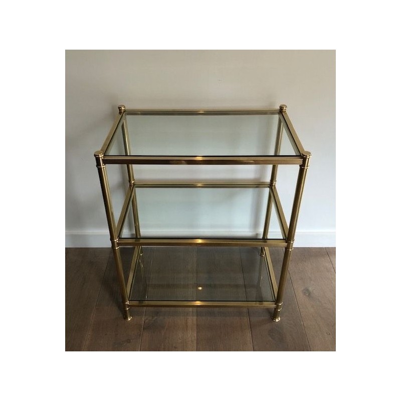 Three-Tier Brass Console