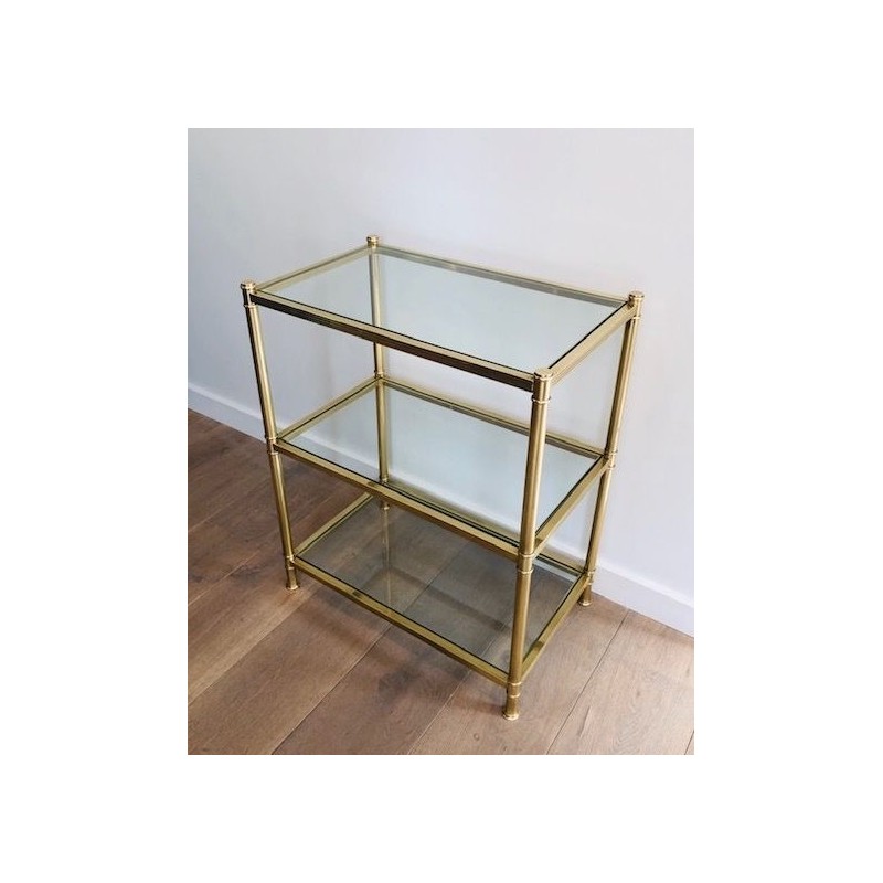 Three-Tier Brass Console