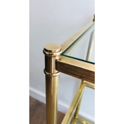 Three-Tier Brass Console