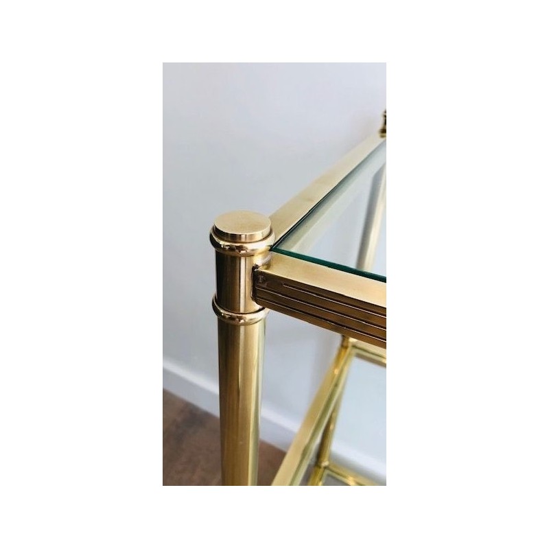 Three-Tier Brass Console
