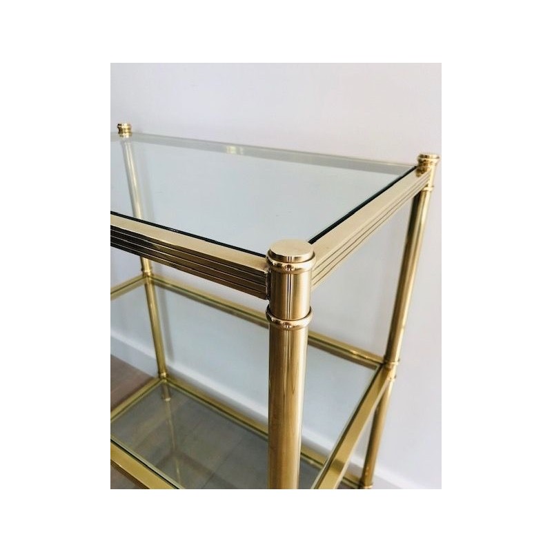 Three-Tier Brass Console