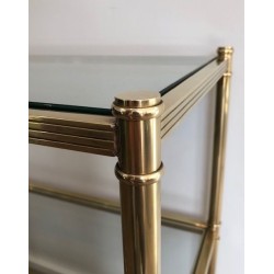 Console en Laiton à Trois Étages