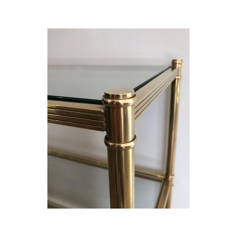 Three-Tier Brass Console