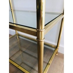 Three-Tier Brass Console