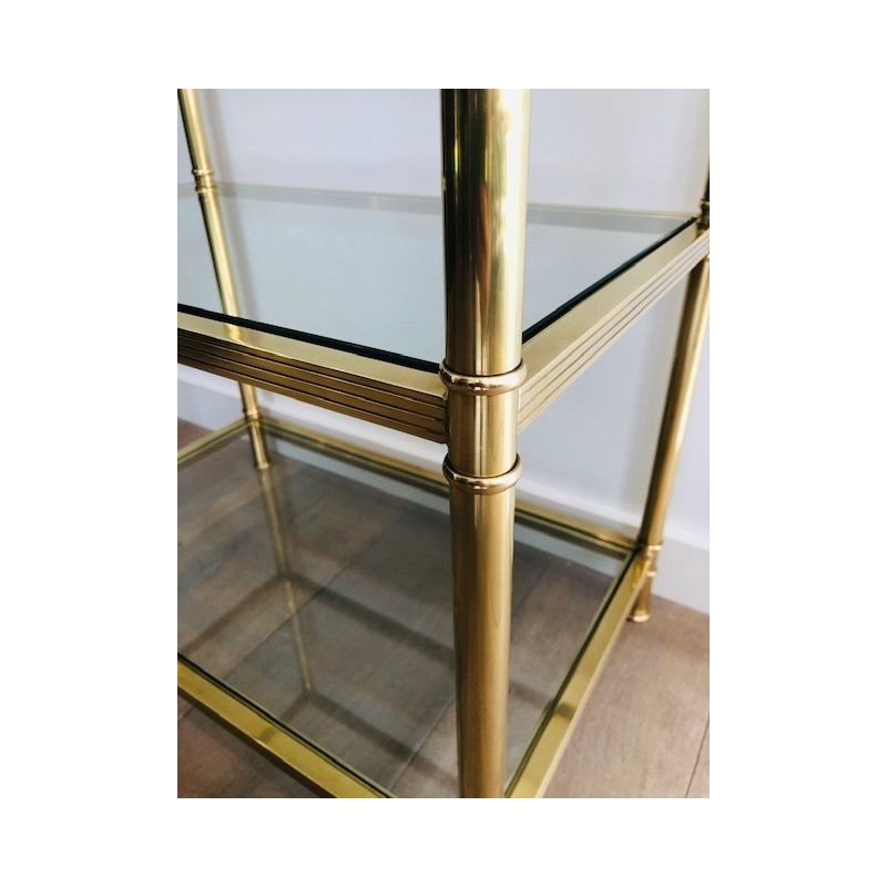 Three-Tier Brass Console