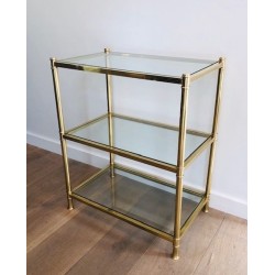 Three-Tier Brass Console