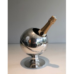 French Modernist Chrome Champagne Ice Bucket