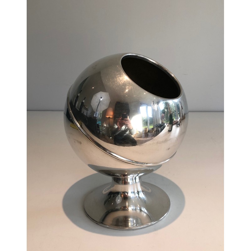 French Modernist Chrome Champagne Ice Bucket