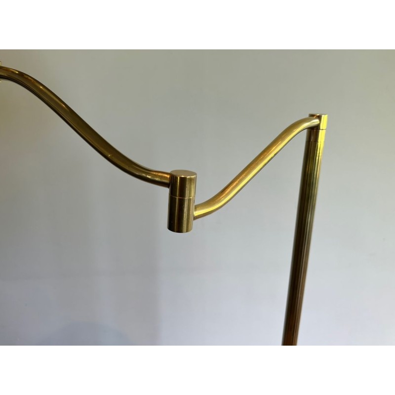 Adjustable Brass Reading Lamp with Claw Feet, Style of Maison Jansen, circa 1940