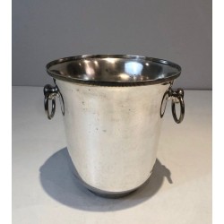 Seau à Champagne en Métal Argenté, Travail Français des Années 1940