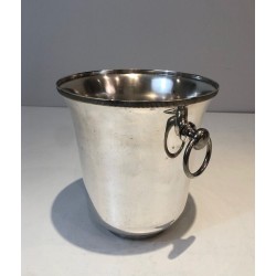 Seau à Champagne en Métal Argenté, Travail Français des Années 1940