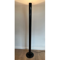 Lampadaire Halogène Megaron en Métal Laqué Noir, Gianfranco Frattini, vers 1980