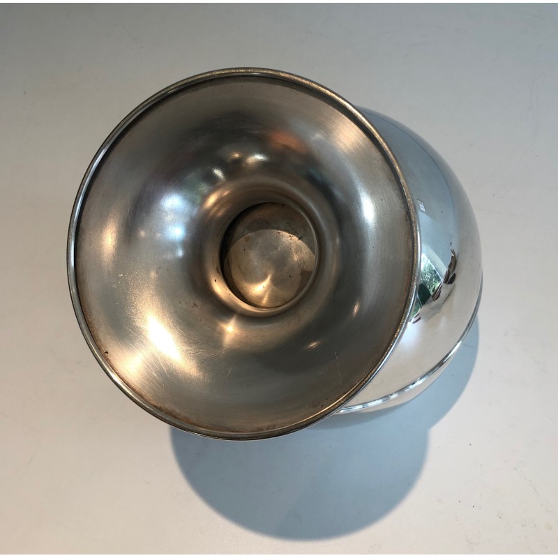 Seau à Champagne Chromé, Design Moderniste Français
