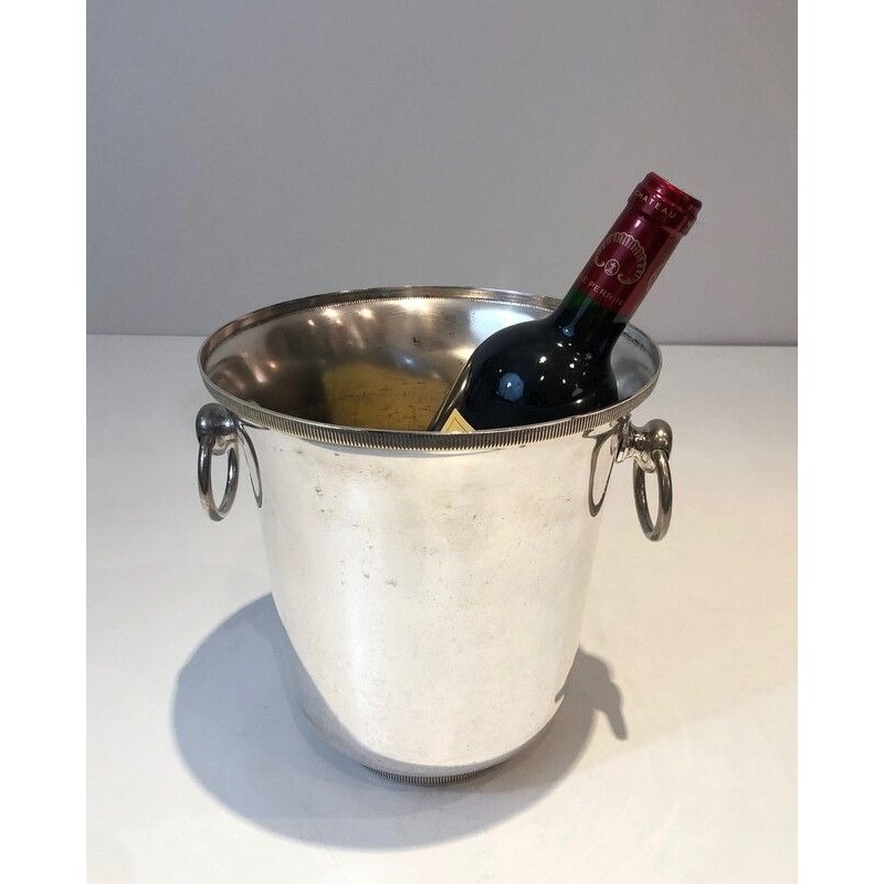 Seau à Champagne en Métal Argenté, Travail Français des Années 1940