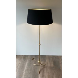 Lampadaire Néoclassique en Laiton par Maison Jansen, Travail Français, vers 1940