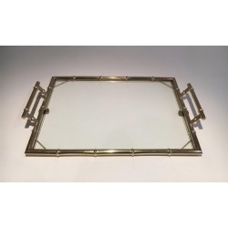 Large French Modernist Chrome Serving Tray