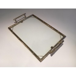 Large French Modernist Chrome Serving Tray