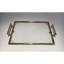 Large French Modernist Chrome Serving Tray