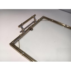 Large French Modernist Chrome Serving Tray