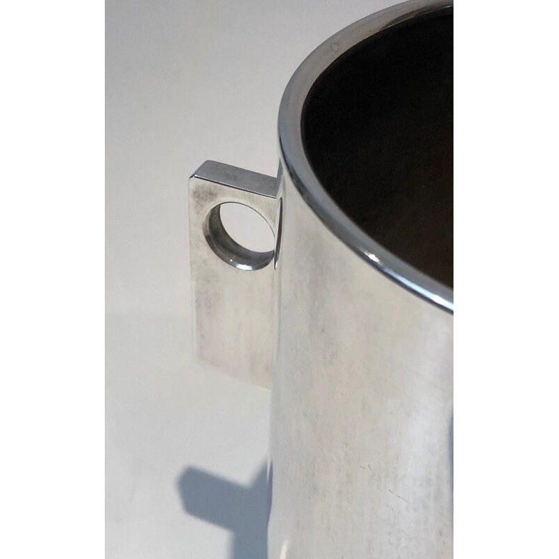 Seau à Champagne Art Déco en Métal Argenté