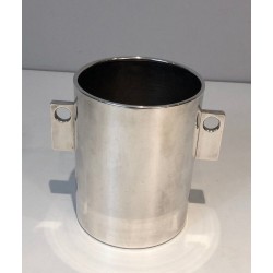Seau à Champagne Art Déco en Métal Argenté