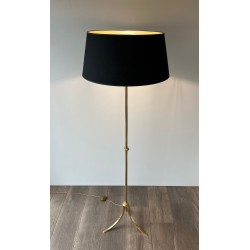 Lampadaire Néoclassique en Laiton par Maison Jansen, Travail Français, vers 1940