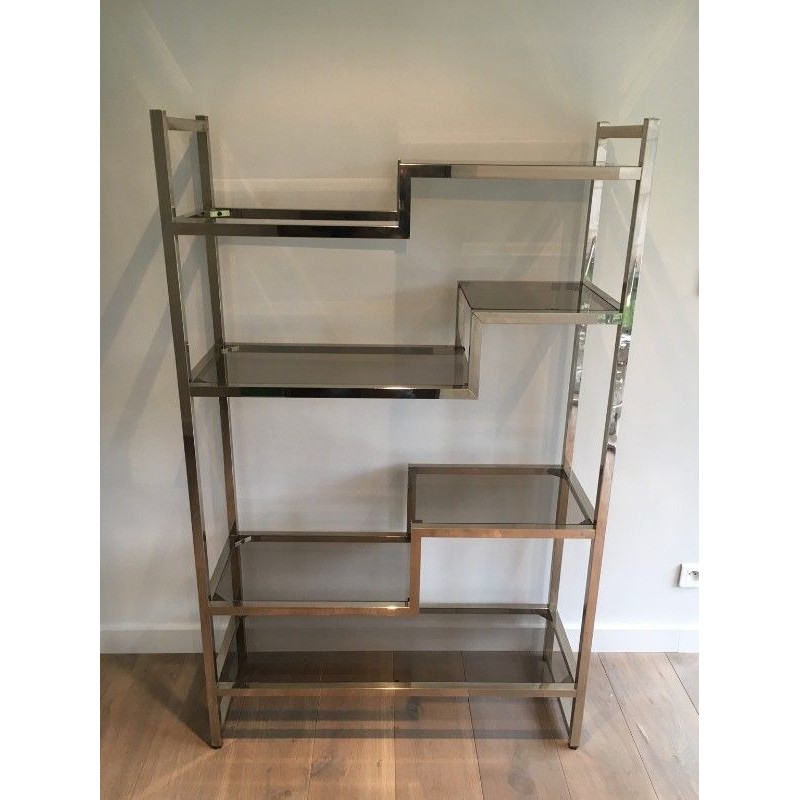 Etagère Design Chromée. Dans le Goût de Willy Rizzo