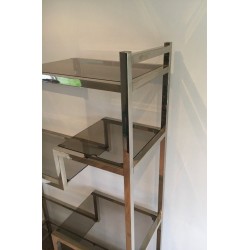 Etagère Design Chromée. Dans le Goût de Willy Rizzo